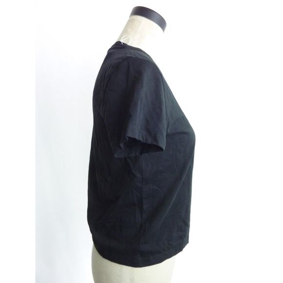 NWT Everlane The Organic Cotton Box Cut Tee in XS Black T-Shirt - Picture 2 of 6